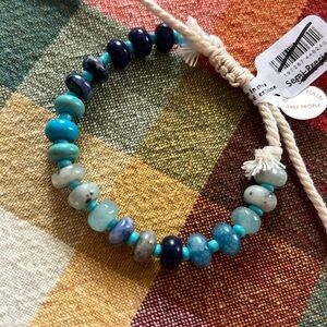 Free people adjustable turquoise anklet